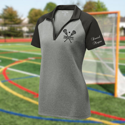 Personalized Lacrosse Polo, Custom Lax Polo, Monogram Sport Polo, Women's Lacrosse Gift, Lacrosse Team Gift, Lacrosse Coach Gift, Lax Player