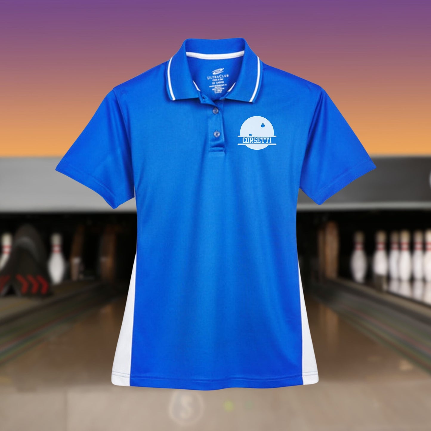 Womens Personalized Bowling Polo, Ladies Sport Polo Shirt, Lightweight Sport Polo, Bowling Team Gift, Bowling Coach Gift, Bowling Club Polo