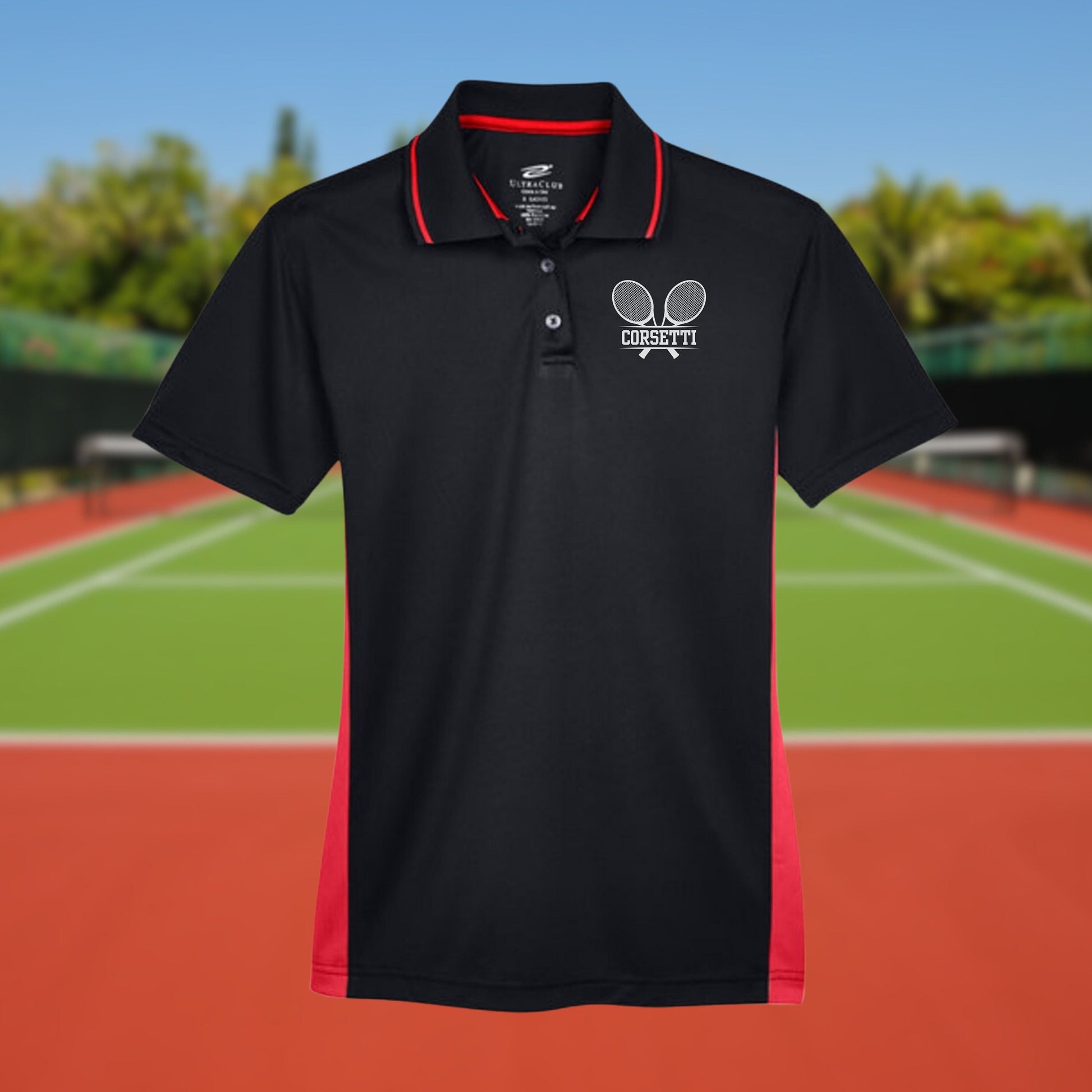 Womens Personalized Tennis Polo, Ladies Sport Polo Shirt, Lightweight Sport Polo, Tennis Team Gift, Tennis Coach Gift, Tennis Club Polo