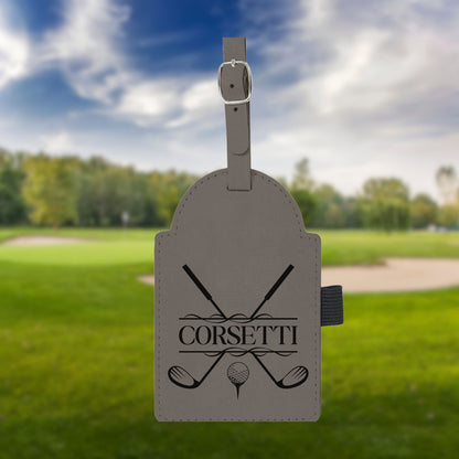 Personalized golf Bag Tag, Laser Engraved Custom Bag Tag, Golf Club Bag Tag, Golf Gifts for Men, Golf Tournament Gift, Golf Accessories