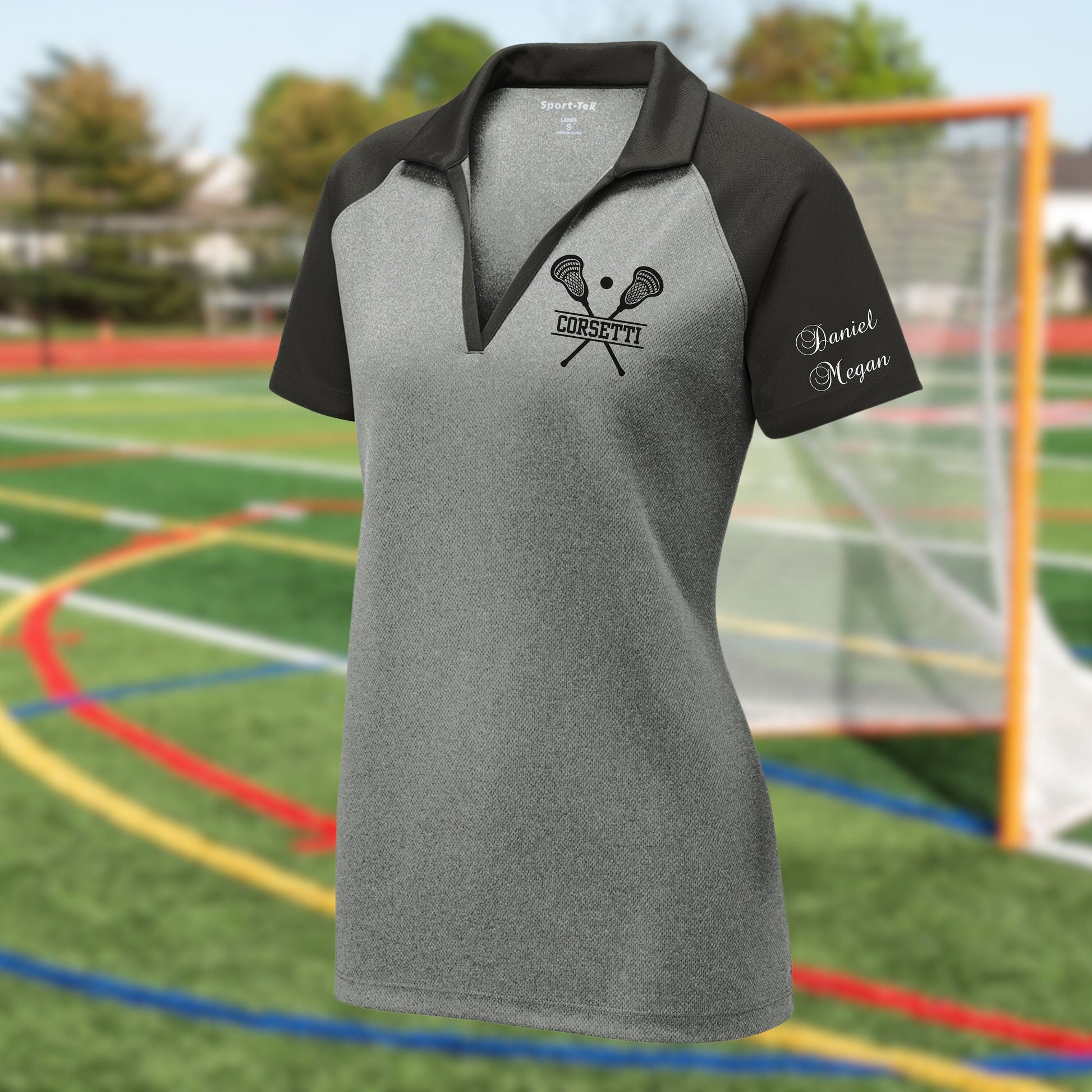 Personalized Lacrosse Polo, Custom Lax Polo, Monogram Sport Polo, Women's Lacrosse Gift, Lacrosse Team Gift, Lacrosse Coach Gift, Lax Player