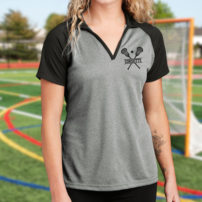 Personalized Lacrosse Polo, Custom Lax Polo, Monogram Sport Polo, Women's Lacrosse Gift, Lacrosse Team Gift, Lacrosse Coach Gift, Lax Player