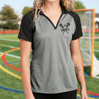 Personalized Lacrosse Polo, Custom Lax Polo, Monogram Sport Polo, Women's Lacrosse Gift, Lacrosse Team Gift, Lacrosse Coach Gift, Lax Player