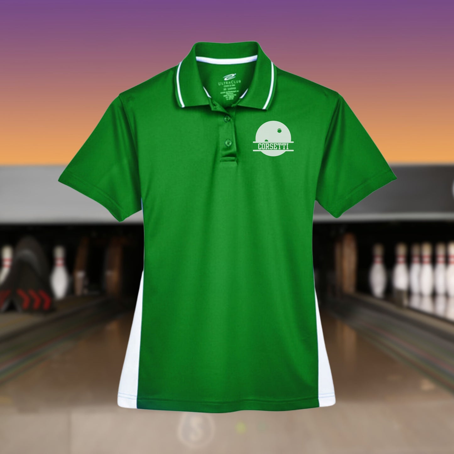 Womens Personalized Bowling Polo, Ladies Sport Polo Shirt, Lightweight Sport Polo, Bowling Team Gift, Bowling Coach Gift, Bowling Club Polo