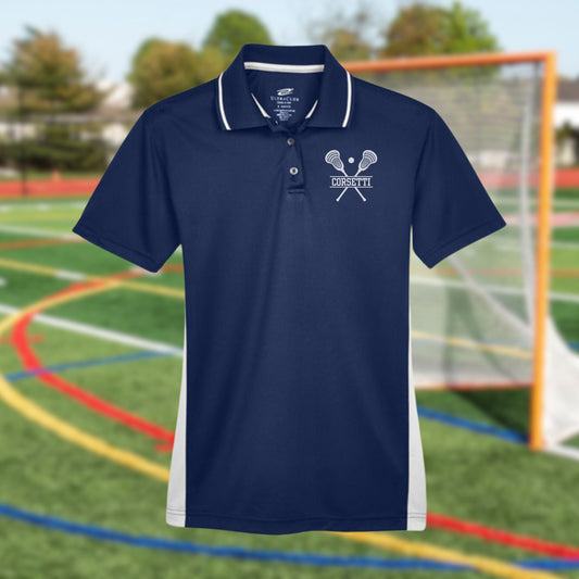 Womens Personalized Lacrosse Polo, Ladies Sport Polo Shirt, Lightweight Sport Polo, Lacrosse Team Gift, Lacrosse Coach Gift, Lax Club Polo