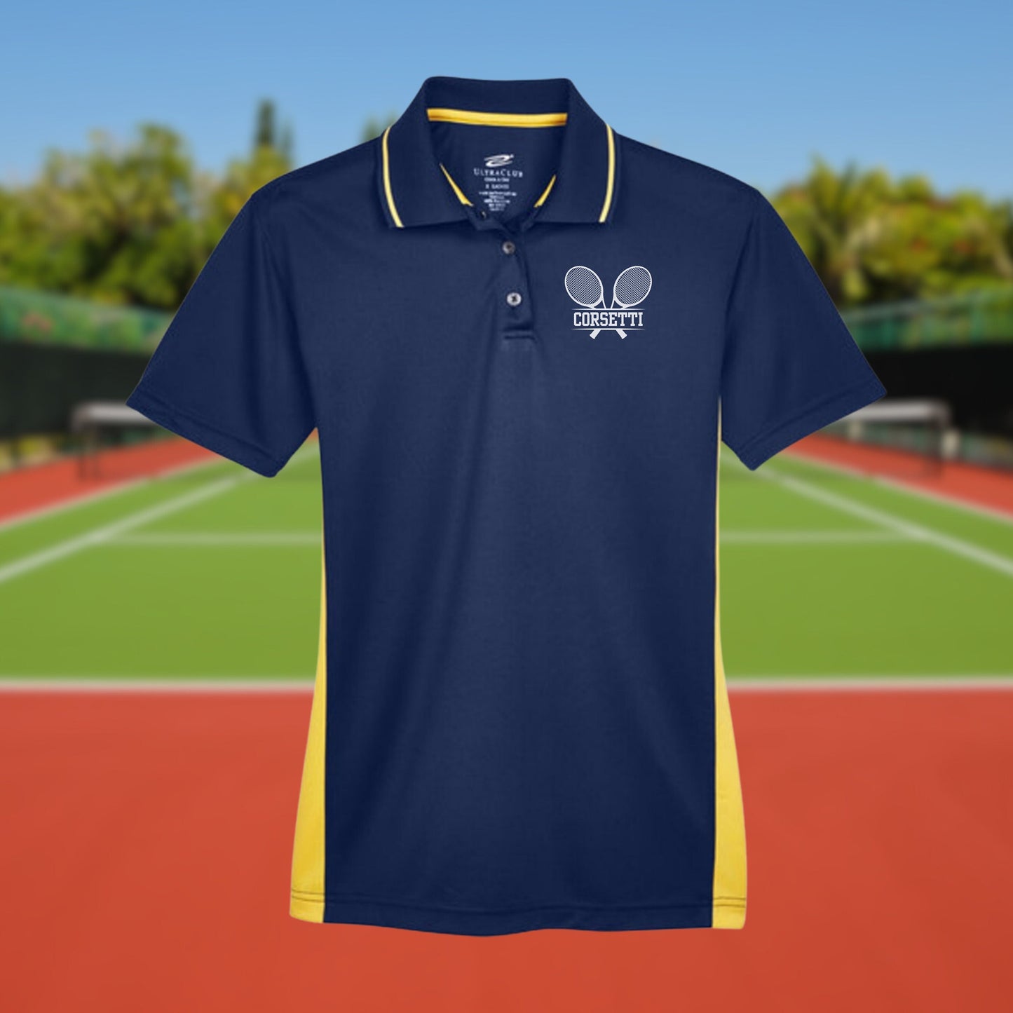 Womens Personalized Tennis Polo, Ladies Sport Polo Shirt, Lightweight Sport Polo, Tennis Team Gift, Tennis Coach Gift, Tennis Club Polo