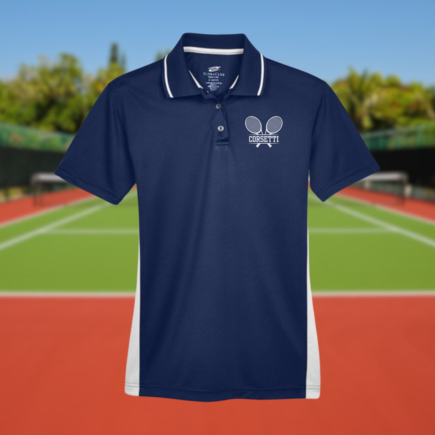 Womens Personalized Tennis Polo, Ladies Sport Polo Shirt, Lightweight Sport Polo, Tennis Team Gift, Tennis Coach Gift, Tennis Club Polo