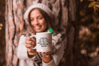 Funny Bacon Coffee Mug For Him Funny Coffee Mug for Her Cute Coffee Mug with Bacon Mug Coffee Cup with Bacon Coffee Cup of Coffee Lover Mug