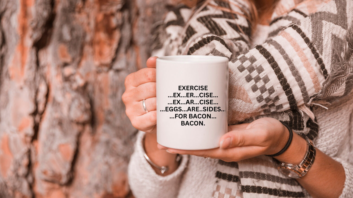 Funny Bacon Coffee Mug For Him Funny Coffee Mug for Her Cute Coffee Mug with Bacon Mug Coffee Cup with Bacon Coffee Cup of Coffee Lover Mug