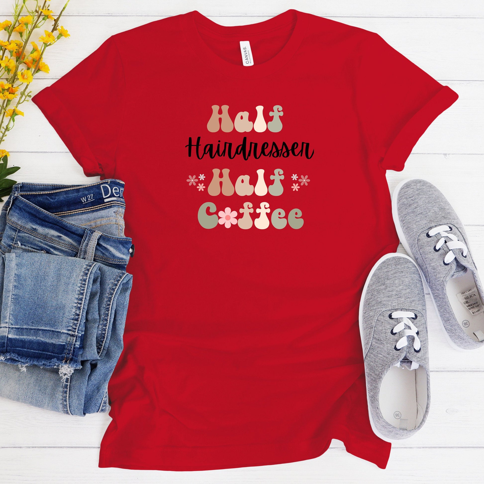 Funny Coffee Hairdresser Shirt Gift for Stylist Gift for Coffee Lover Shirt Retro Shirt Funny Retro Coffee Tshirt Gift for Hairdresser