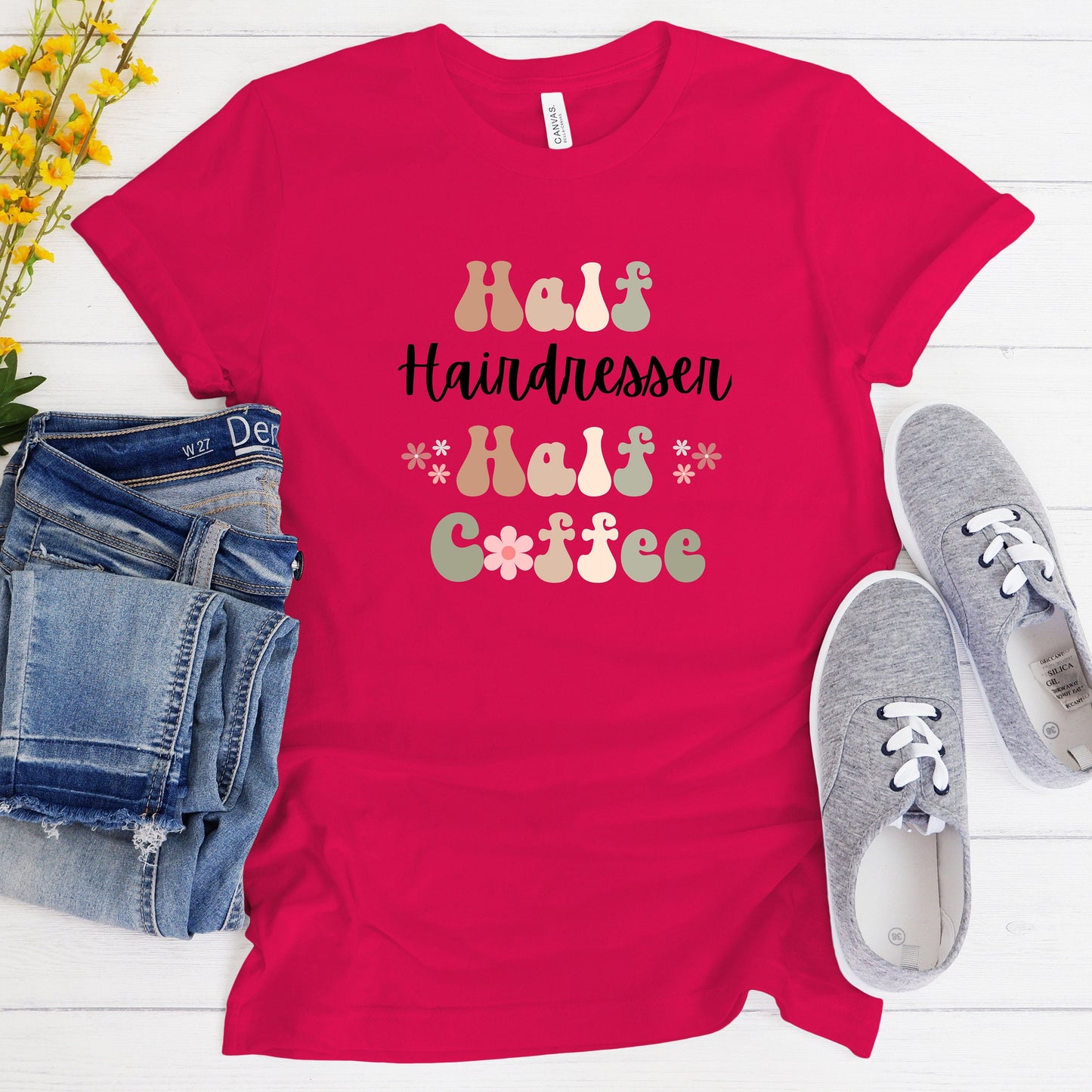 Funny Coffee Hairdresser Shirt Gift for Stylist Gift for Coffee Lover Shirt Retro Shirt Funny Retro Coffee Tshirt Gift for Hairdresser