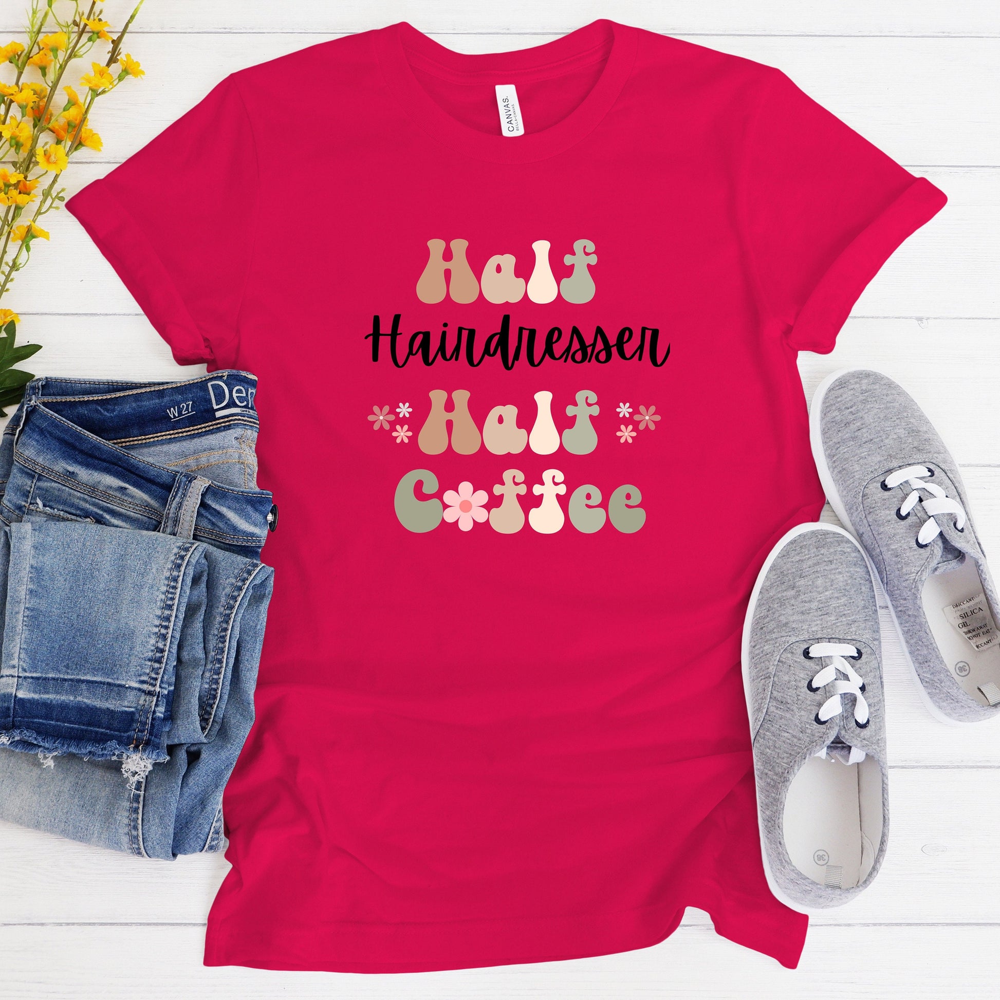 Funny Coffee Hairdresser Shirt Gift for Stylist Gift for Coffee Lover Shirt Retro Shirt Funny Retro Coffee Tshirt Gift for Hairdresser