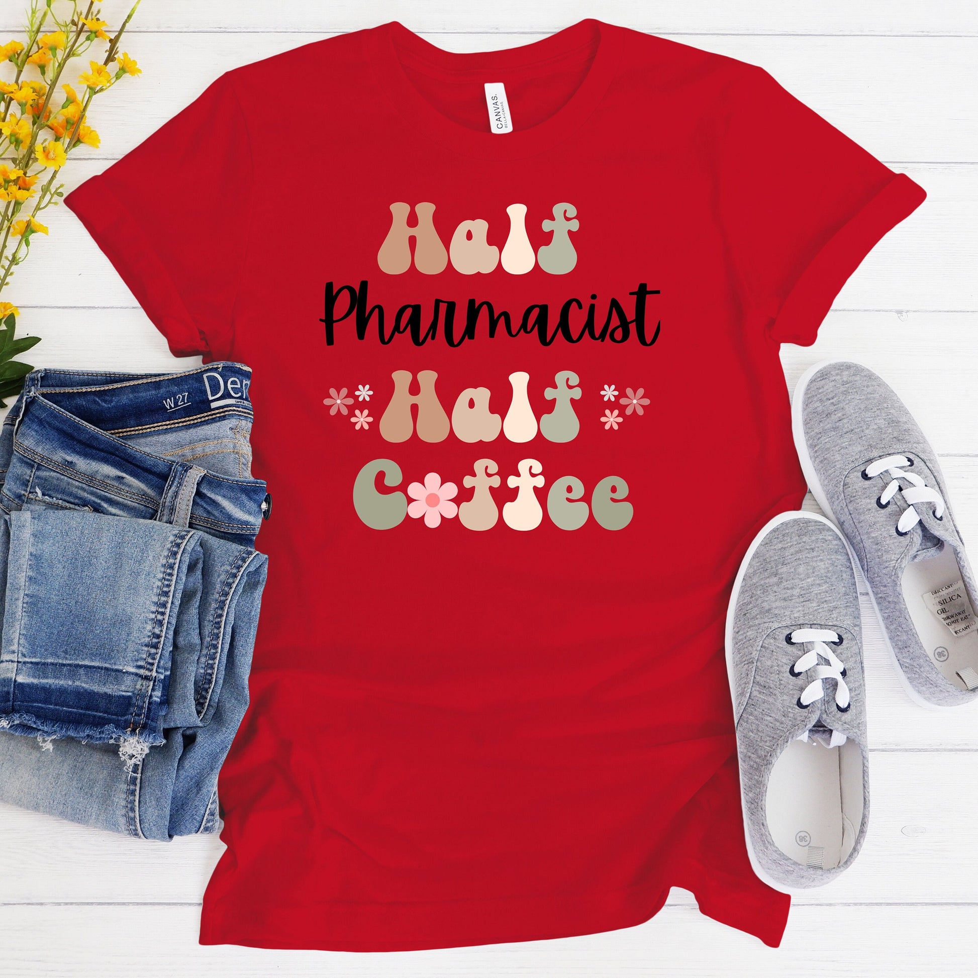 Funny Coffee Pharmacist Shirt Gift for Pharmacist Gift for Coffee Lover Shirt Retro Shirt for Pharmacist Funny Retro Coffee Tshirt New Grad