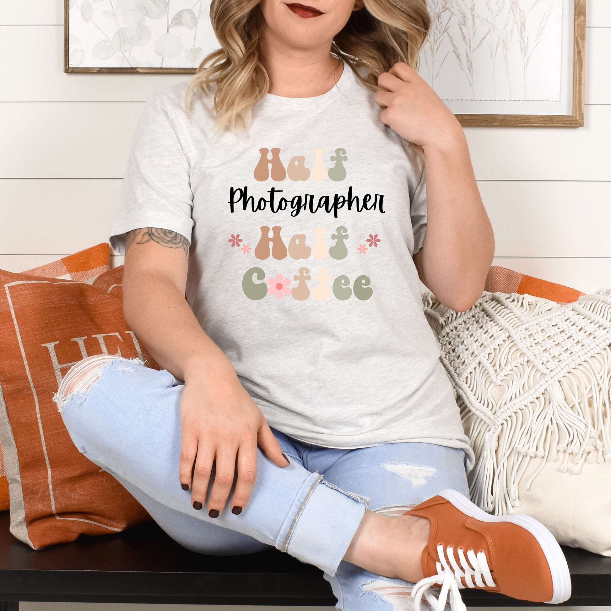 Funny Coffee Photographer Shirt Gift for Photographer Gift for Coffee Lover Shirt Retro Shirt for Photographer Funny Retro Coffee Tshirt