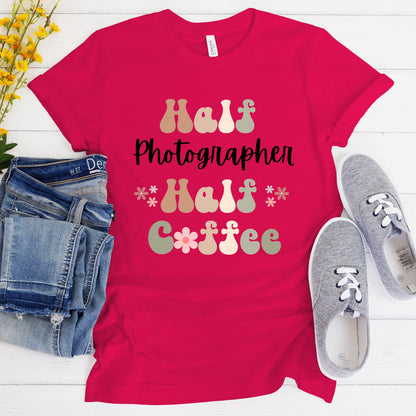 Funny Coffee Photographer Shirt Gift for Photographer Gift for Coffee Lover Shirt Retro Shirt for Photographer Funny Retro Coffee Tshirt
