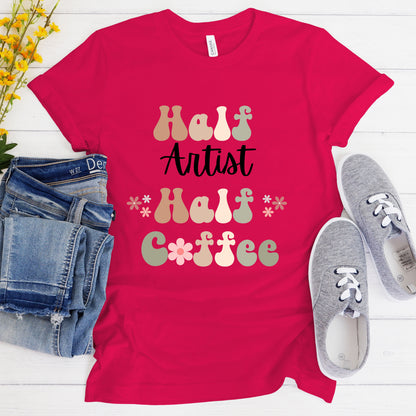 Funny Artist Shirt, Gift for Artist, Coffee Lover, Retro Boho TShirt, Artist Tshirt, Artist T-Shirt, Gift for Artist, Painter t shirt