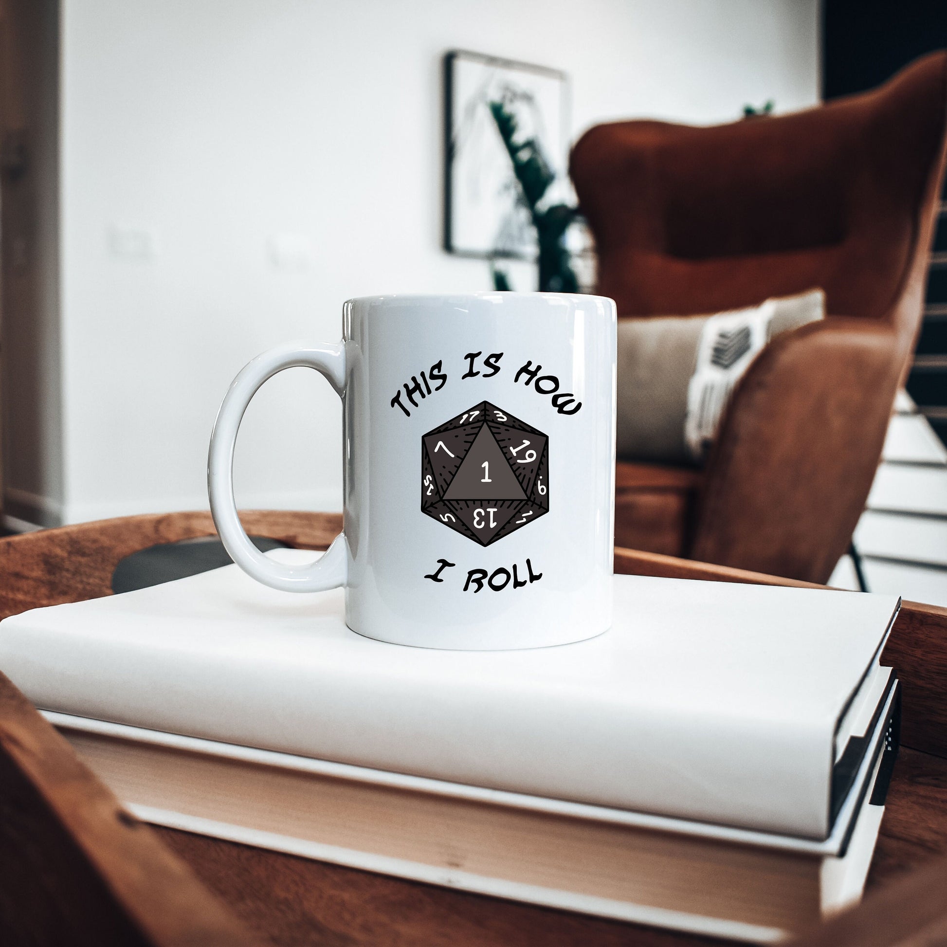 This Is How I Roll Ceramic Mug, Natural 1 Coffee Cup, Gift for Dungeon Master, TTRPG Present, Role Playing Game Gift Ideas, Gamer Coffee Mug