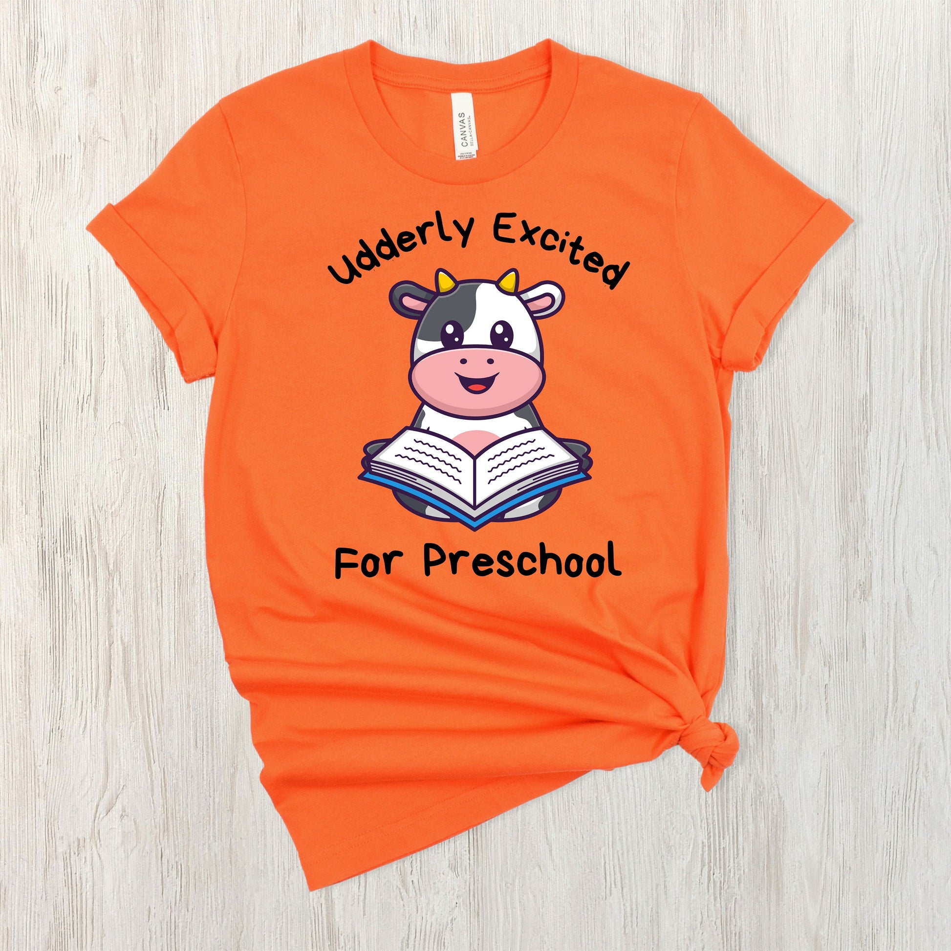 Back to School Shirt for Kid, First day of School Tshirt, Cute Cow T-Shirt, Children's Barnyard School Tee, Funny Animal Shirt for Preschool