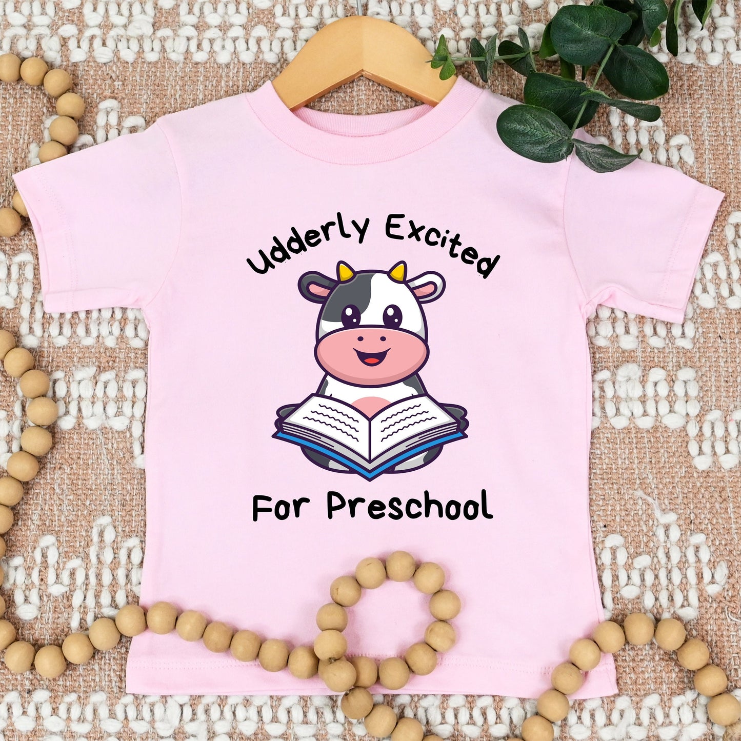 Back to School Shirt for Kid, First day of School Tshirt, Cute Cow T-Shirt, Children's Barnyard School Tee, Funny Animal Shirt for Preschool