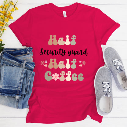 Funny Security Guard Shirt, Gift for Security Guard, Coffee Lover, Retro Boho TShirt, Security Guard Tshirt, Security Guard T-Shirt, Safety