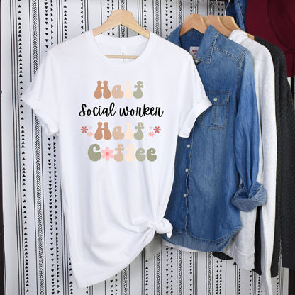 Funny Social Worker Shirt, Gift for Social Worker, Coffee Lover, Retro Boho TShirt, Social Worker Tshirt, Social Worker T-Shirt, School