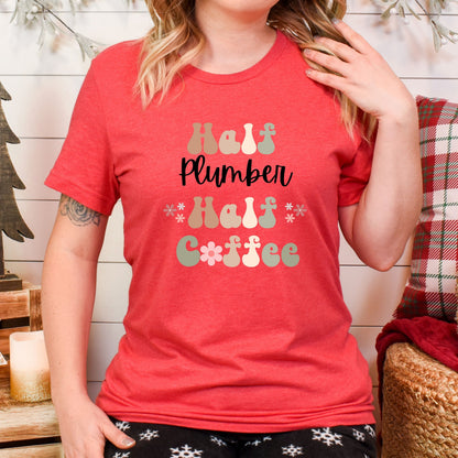 Funny Plumber Shirt, Gift for Plumber, Coffee Lover, Retro Boho TShirt, Trade Tshirt, Tradeswoman T-Shirt, Gift for Plumber