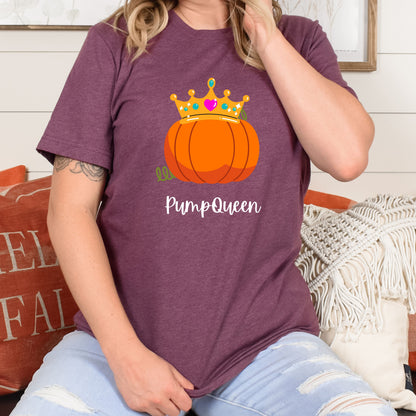 PumpQueen Shirt, Pumpkin Couples Tshirt, Fall Couples T-shirt, His and Her Fall T Shirt, Gift for Couple Tee, Matching Shirt for Couples