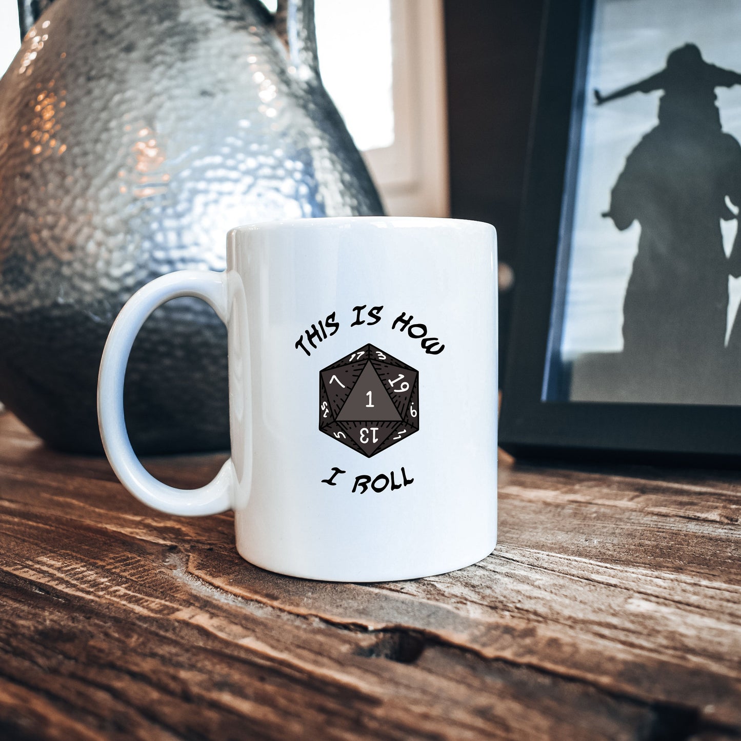 This Is How I Roll Ceramic Mug, Natural 1 Coffee Cup, Gift for Dungeon Master, TTRPG Present, Role Playing Game Gift Ideas, Gamer Coffee Mug