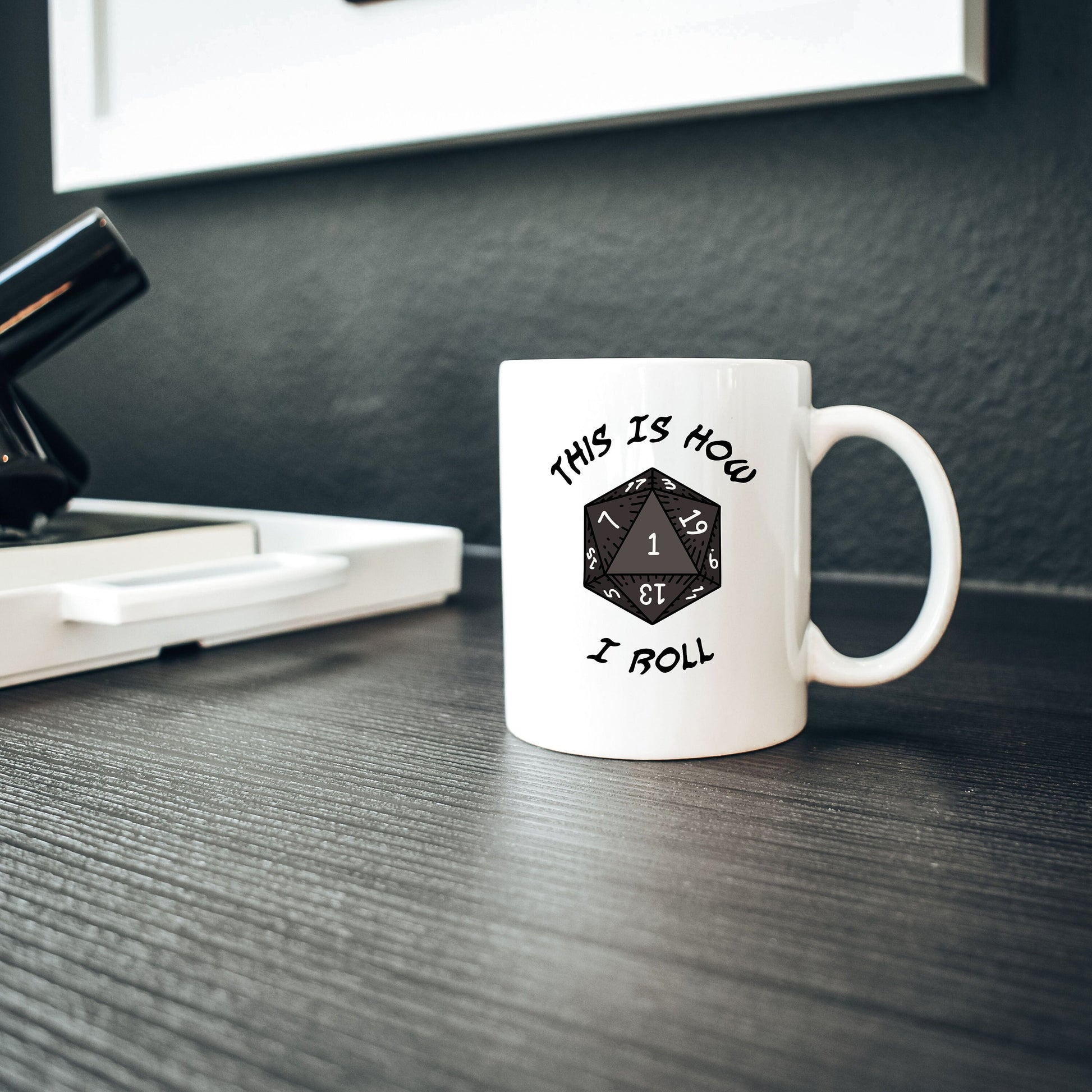 This Is How I Roll Ceramic Mug, Natural 1 Coffee Cup, Gift for Dungeon Master, TTRPG Present, Role Playing Game Gift Ideas, Gamer Coffee Mug