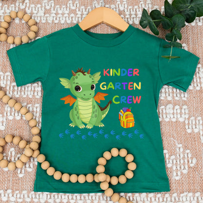 First day of School Shirt, Dinosaur Crew T-Shirt, Kindergarten Tshirt, Back to School Tee, Kindergarten Teacher Outfit, Kinder garten Crew