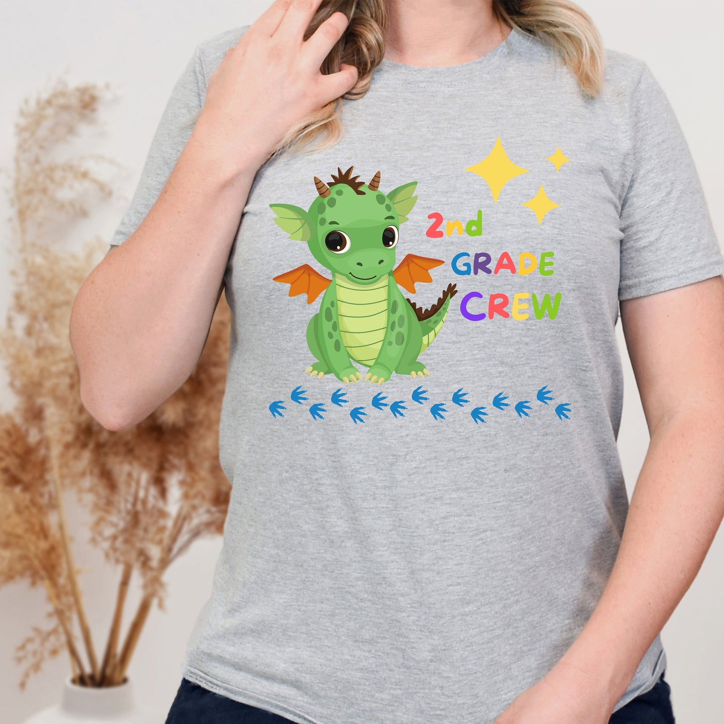 First day of School Shirt, Dragon Crew T-Shirt, 2nd Grade Tshirt, Back to School Tee, Second Grade Teacher Outfit, Gift for Elementar