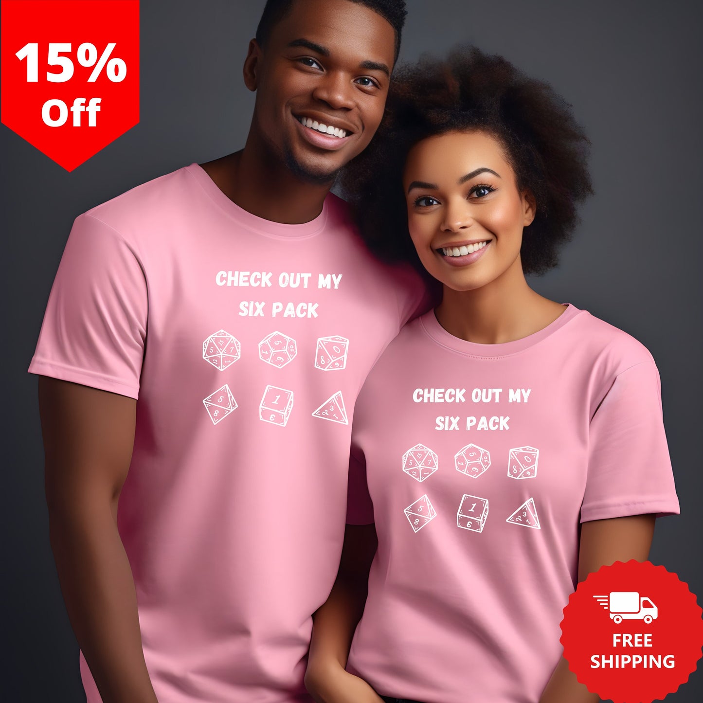 Funny Tabletop Game Shirt, Dungeon Master Tshirt, Check Out My Six Pack, TTRPG T-Shirt, RPG Shirt Gift, DnD Dice Tee Shirt, DM Gift Ideas