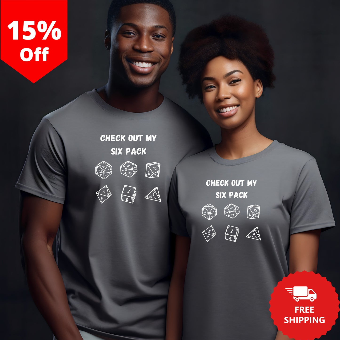 Funny Tabletop Game Shirt, Dungeon Master Tshirt, Check Out My Six Pack, TTRPG T-Shirt, RPG Shirt Gift, DnD Dice Tee Shirt, DM Gift Ideas