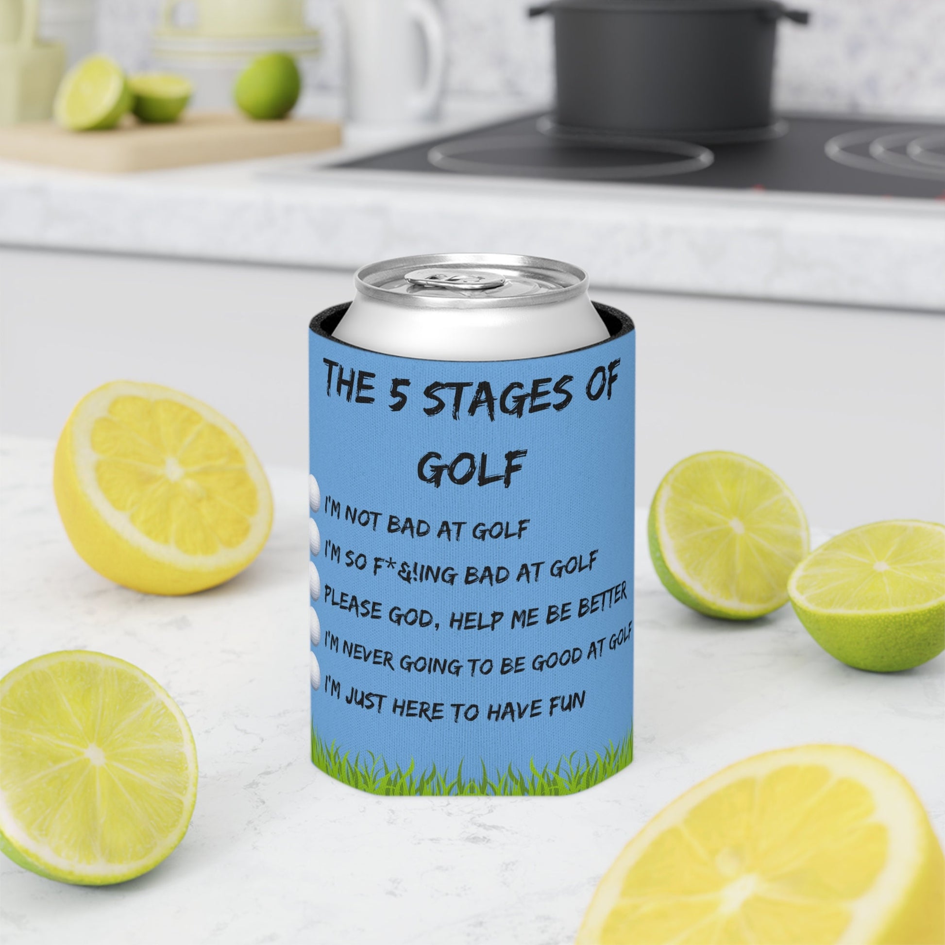 Funny Golf Can Cooler, Perfect Gift for Golfer, Great Beer Coozie for Golf Buddy, Golf Gifts for Women, Keep Your Drink Cold with our Koozie
