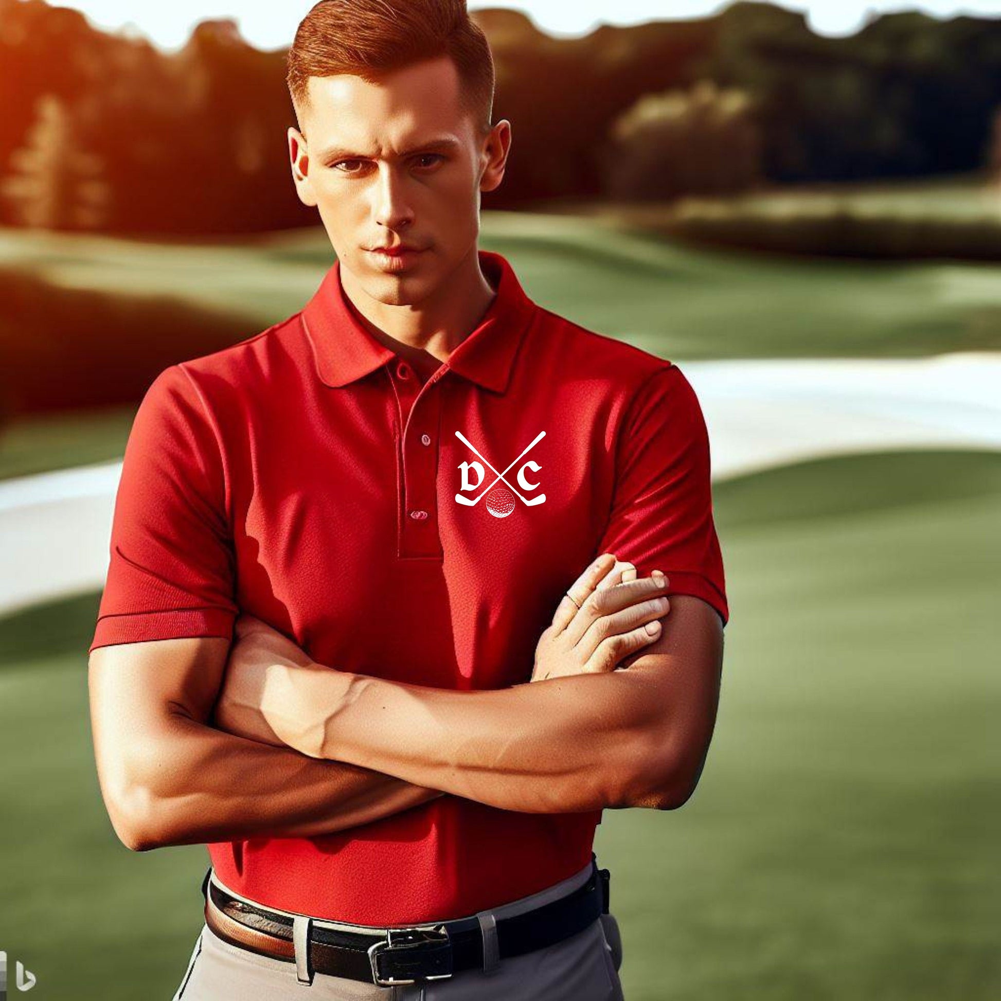 Monogrammed Golfing Shirt, Custom Polo Shirt for Golfer, Men's Sport Shirt for Golf, Personalized Gift for Husband, Comfortable Golf Top