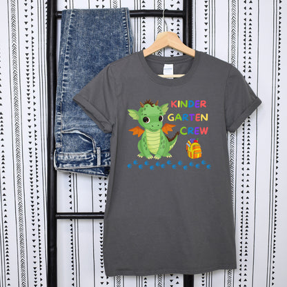 First day of School Shirt, Dinosaur Crew T-Shirt, Kindergarten Tshirt, Back to School Tee, Kindergarten Teacher Outfit, Kinder garten Crew