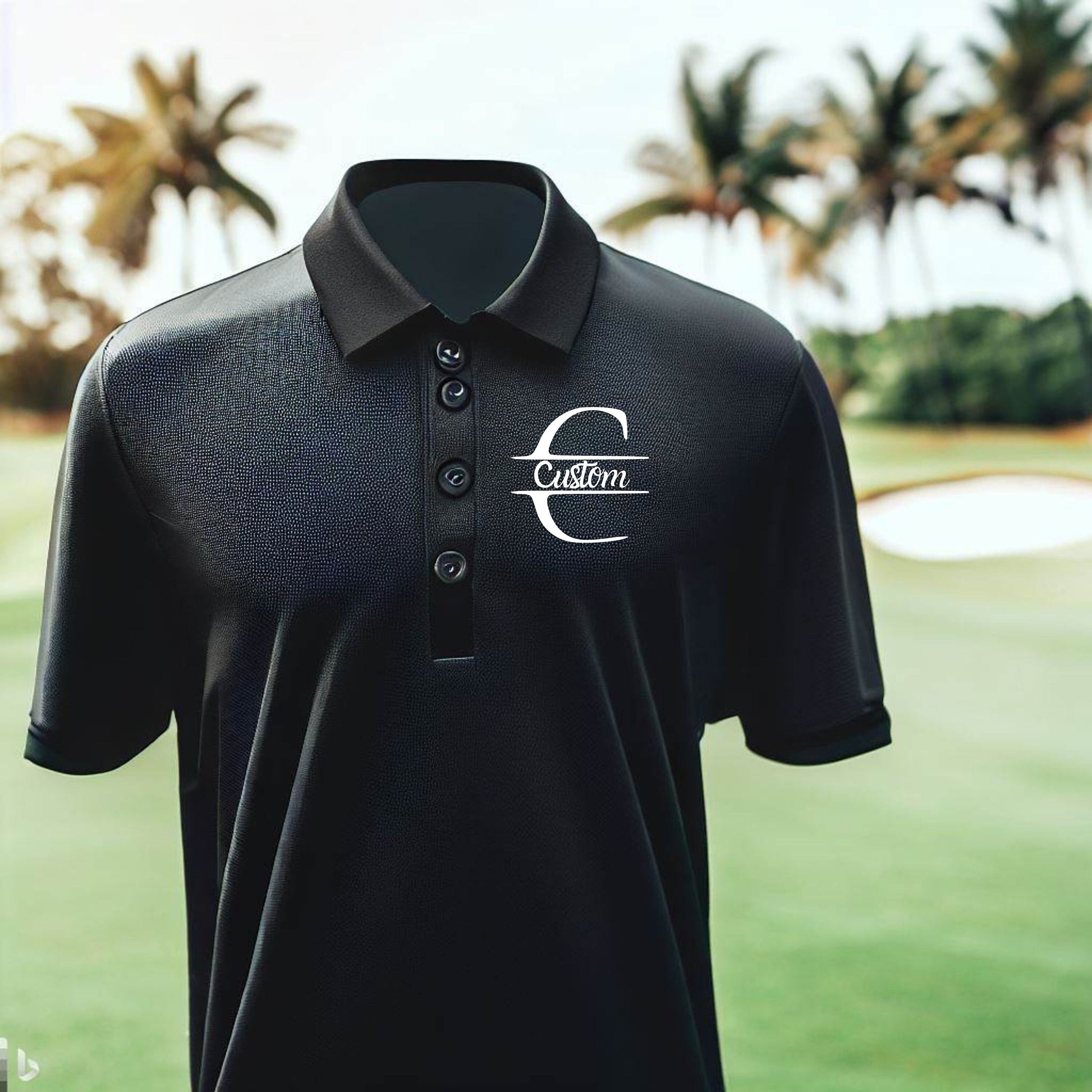 Monogrammed Golfing Shirt, Custom Polo Shirt for Golfer, Men's Sport Shirt for Golf, Personalized Gift for Husband, Comfortable Golf Polo