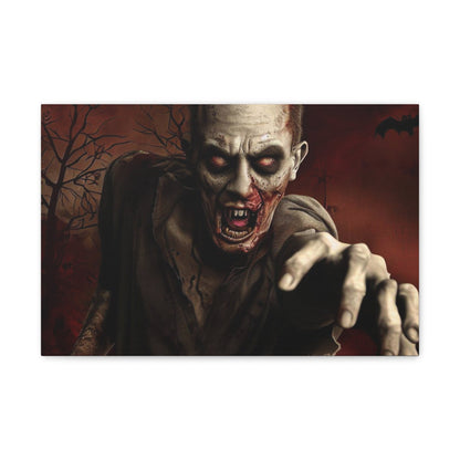 Scary Halloween Wall Art, Spooky Canvas Painting, Halloween Party Decoration, Scary Wall Art, Zombie Wall Art, Gift for Halloween Party