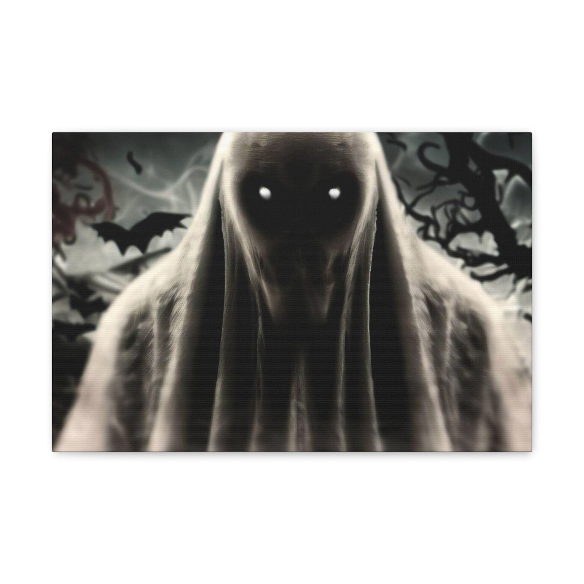 Scary Halloween Wall Art, Spooky Canvas Painting, Halloween Party Decoration, Scary Wall Art, Ghost Wall Art, Gift for Halloween Party