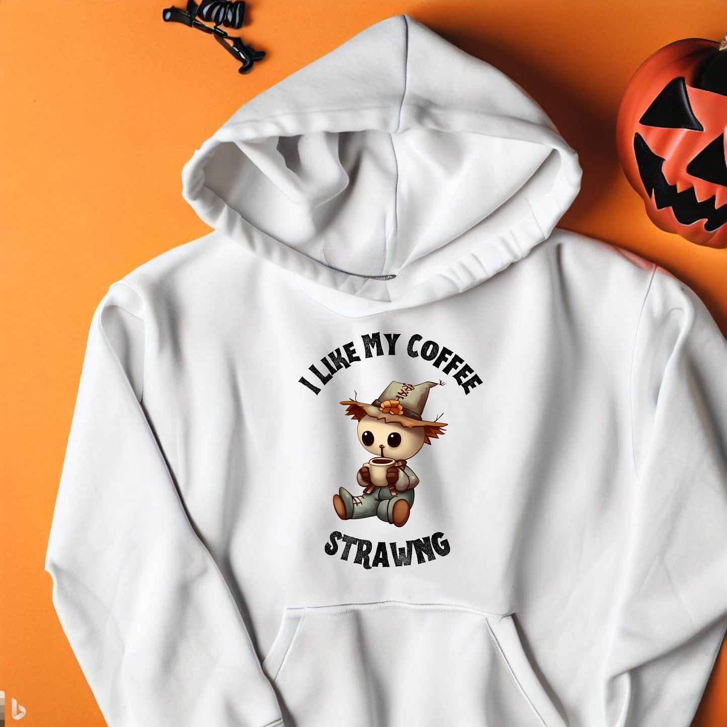Cute Scarecrow Halloween Sweatshirt, Scarecrow Hoodie for Halloween, Spooky Season Sweater, Halloween Gift Ideas, Halloween Lover Shirt