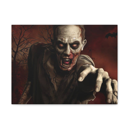 Scary Halloween Wall Art, Spooky Canvas Painting, Halloween Party Decoration, Scary Wall Art, Zombie Wall Art, Gift for Halloween Party