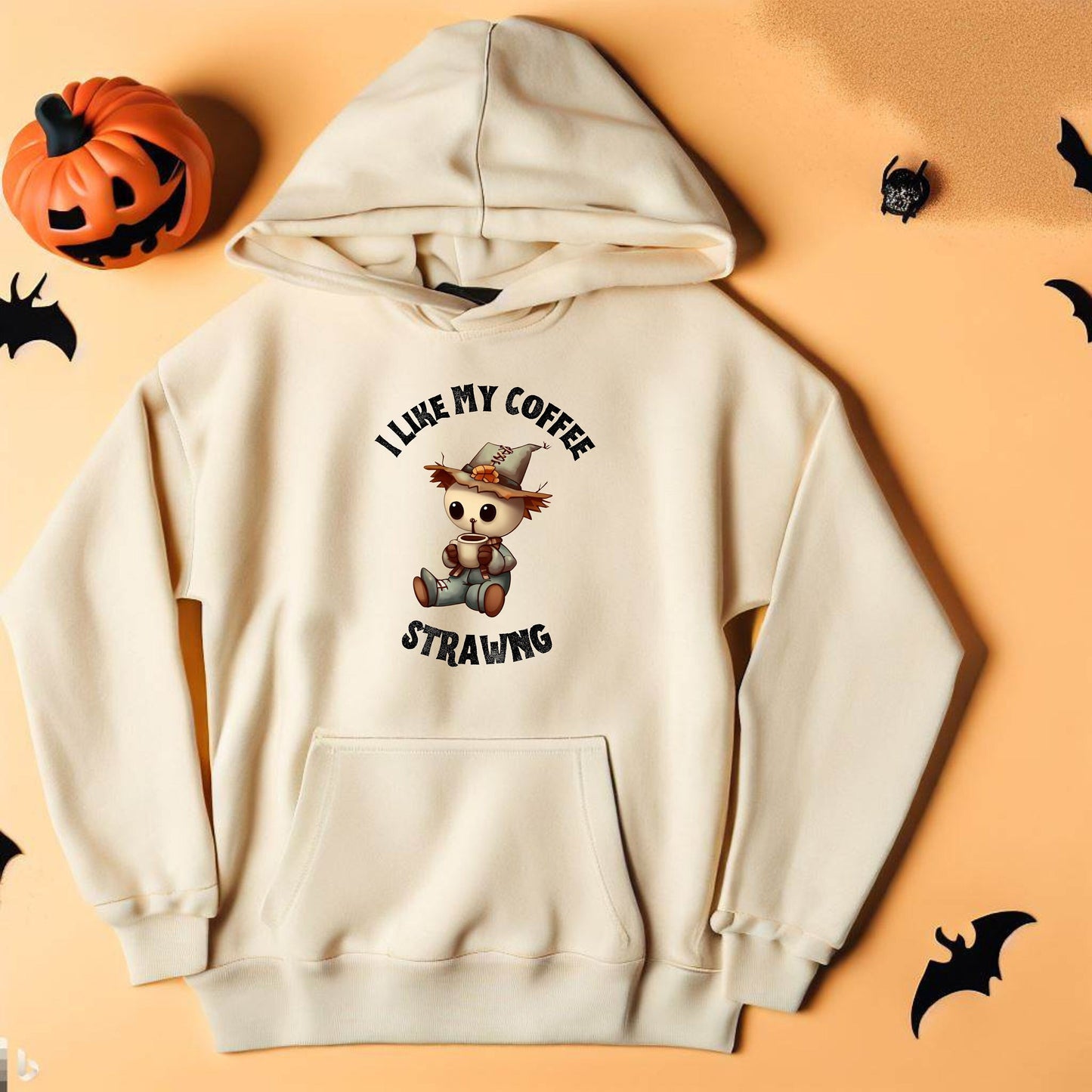 Cute Scarecrow Halloween Sweatshirt, Scarecrow Hoodie for Halloween, Spooky Season Sweater, Halloween Gift Ideas, Halloween Lover Shirt