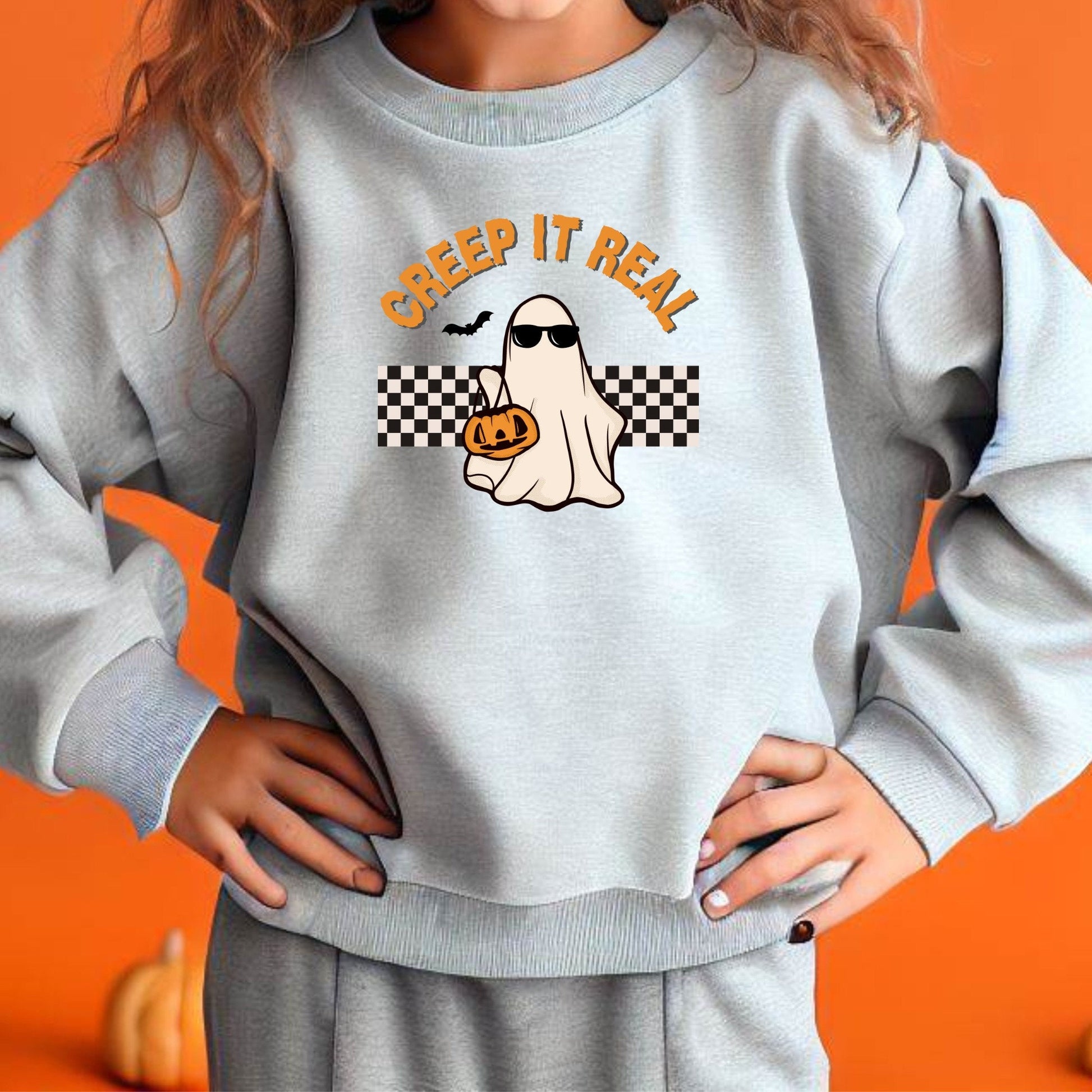 Creep It Real Sweatshirt, Halloween Kids Sweatshirt, Spooky Seasons Youth Sweater, Kids Halloween Shirt, Retro Halloween Shirt, Gift for Kid