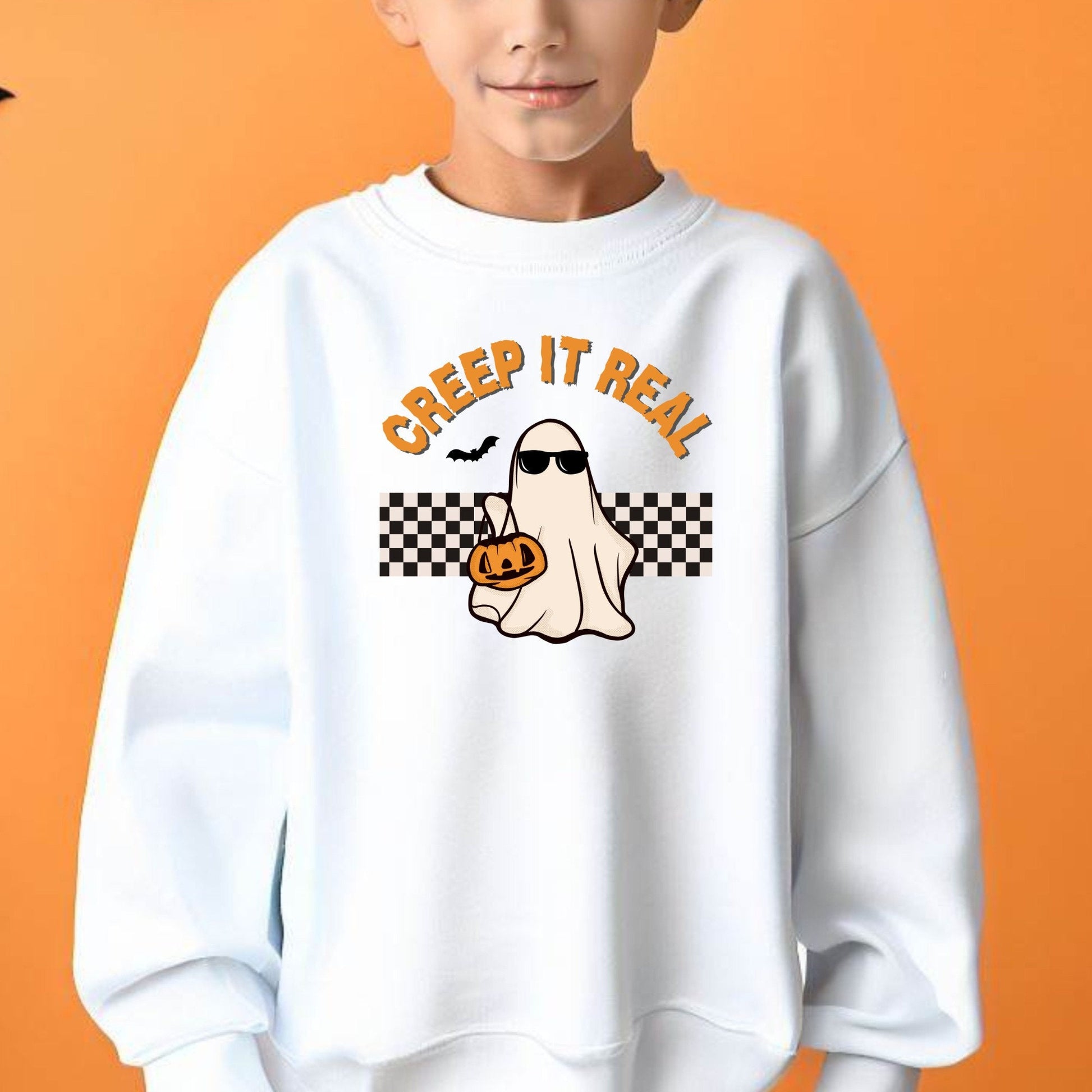 Creep It Real Sweatshirt, Halloween Kids Sweatshirt, Spooky Seasons Youth Sweater, Kids Halloween Shirt, Retro Halloween Shirt, Gift for Kid