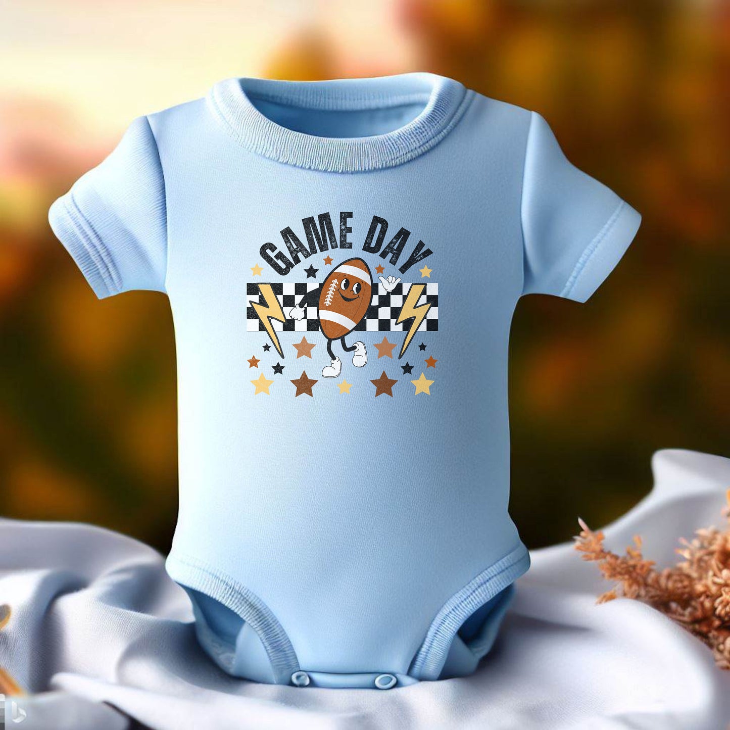 Cute Baby Football Shirt, Retro Football Bodysuit for Toddler, Football Snapsuit, Distressed Fall Sports Tee, Game Day, Football Lover Gift