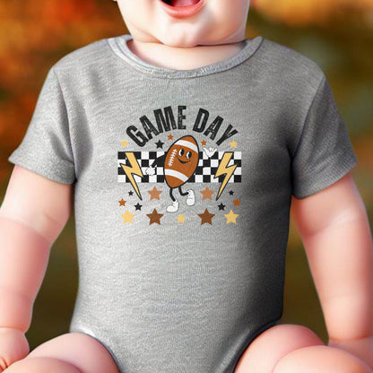 Cute Baby Football Shirt, Retro Football Bodysuit for Toddler, Football Snapsuit, Distressed Fall Sports Tee, Game Day, Football Lover Gift