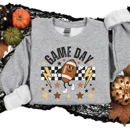 Cute Kids Football Sweatshirt, Retro Football Sweater for Kid, Youth Football Hoodie, Fall Sports Sweatshirt, Game Day, Football Lover Gift