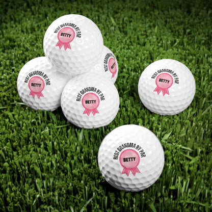 Custom Golf Balls, Set of Six, Personalized Golf Balls for Grammy, Best Grandma By Par, Perfect Gift for Gram, Christmas Gift for Grandma