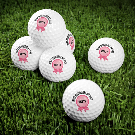 Custom Golf Balls, Set of Six, Personalized Golf Balls for Grammy, Best Grandma By Par, Perfect Gift for Gram, Christmas Gift for Grandma
