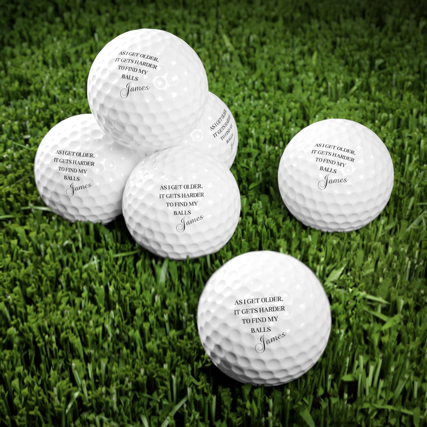 Custom Golf Balls, Set of Six, Personalized Golf Balls, Makes a Great Gift for Husband, High Quality Custom Made Golf Balls, Customized Ball